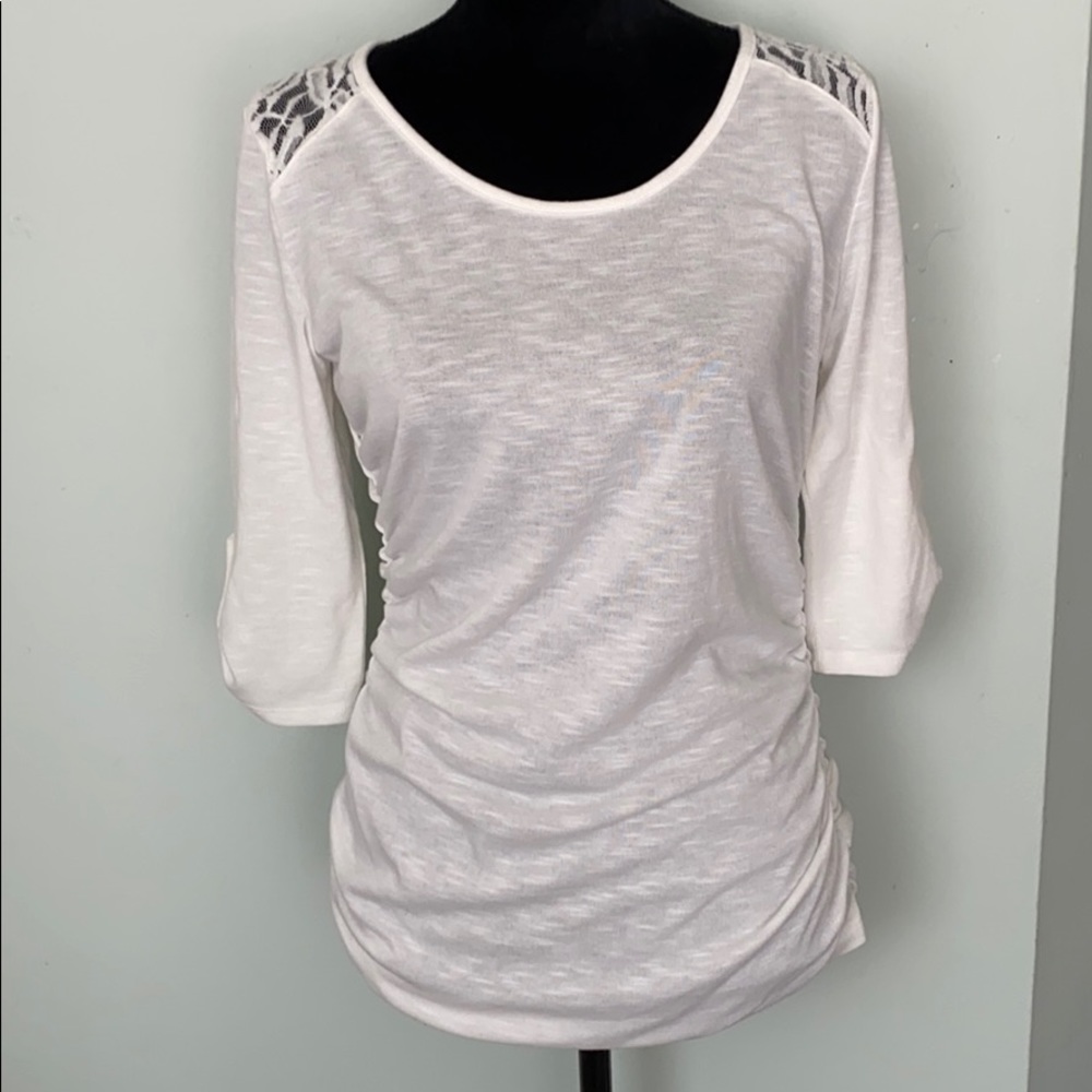 Adorable Ruched Lace Top